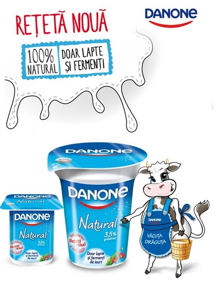 Iaurtul Danone Natural, acum mai simplu și cu gust mai proaspăt